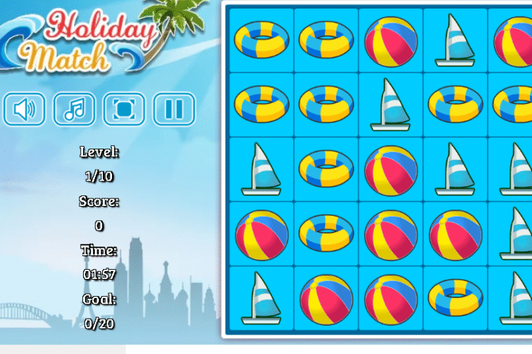 Holiday Match game
