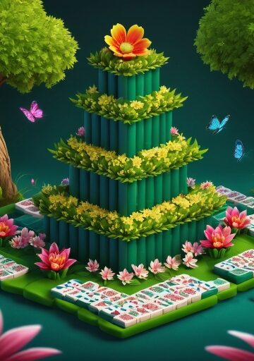 Flower Tower Mahjong game